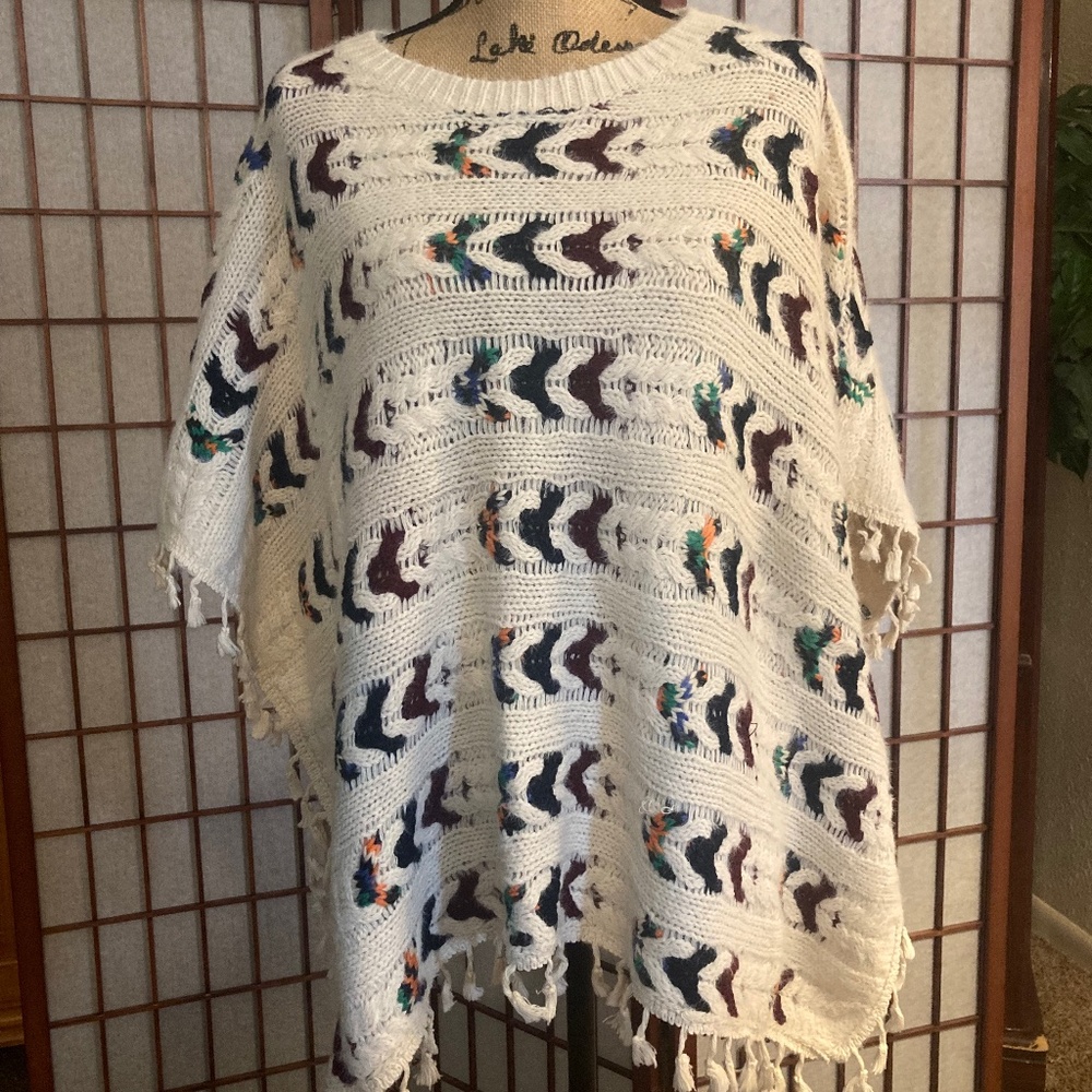 Thick Warm Sweater Poncho